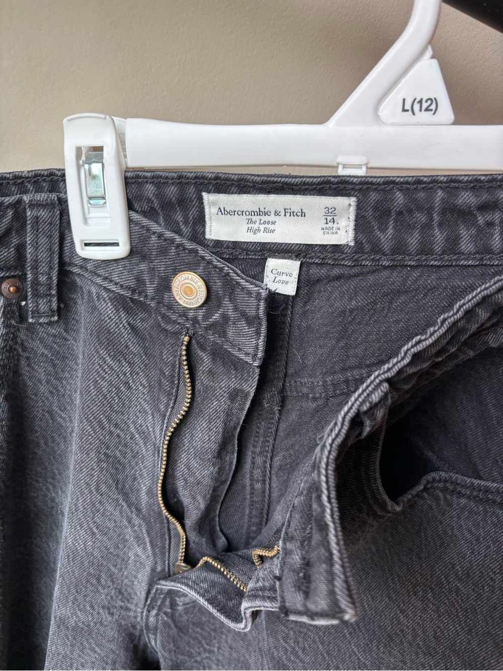 Abercrombie & Fitch Wash Black High-Rise Jeans